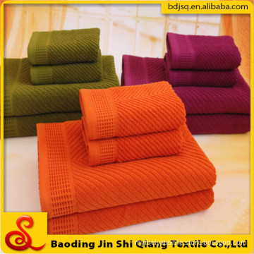 Wholesale Stock Lot 100% Cotton Solid Color Cheap Bath Towel Sets